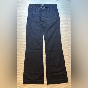 Lucky Brand Dark Indigo low rise Flare trouser pants size 4/27